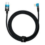Baseus MVP 2 Elbow abgewinkeltes Stromversorgungskabel mit seitlichem USB Typ C / Lightning Stecker 2m 20W blau (CAVP000321)