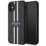 Case Guess GUHMN61P4RPSK iPhone 11 / Xr black/black hardcase 4G Printed Stripes MagSafe Case