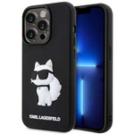 Case Karl Lagerfeld KLHCP14X3DRKHNK iPhone 14 Pro Max 6.7" black/black hardcase Rubber Choupette 3D Case