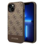 Case Guess iPhone 14 Plus 6.7" brown/brown hard case 4G Stripe Collection