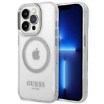 Case Guess GUHMP14XHTRMS iPhone 14 Pro Max 6.7" silver/silver hard case Metal Outline MagSafe
