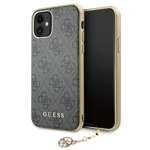 Guess GUHCN61GF4GGR iPhone 11 grey /grey hard case 4G Charms Collection