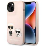 Karl Lagerfeld KLHMP14MSSKCI iPhone 14 Plus 6.7" hardcase light pink/light pink Silicone Karl & Choupette MagSafe