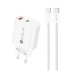 A6MaxL 20W USB-A USB-C wall charger with USB-C - USB-C 1m cable - white