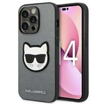 Case Karl Lagerfeld iPhone 14 Pro 6.1" hardcase silver/silver Saffiano Choupette Head Patch