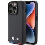 Case BMW BMHCP15L22PTDK iPhone 15 Pro 6.1" black/black Leather Stamp Tricolor Case