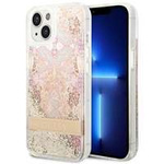 Case Guess GUHCP14MLFLSD iPhone 14 Plus 6.7" gold/gold hardcase Paisley Liquid Glitter