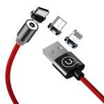 Cable MaguSAMS netic 3-in-1 Apple Lightning MicroUSB USB-C 1m U-Sure SJ438USB02 US-SJ438 Red