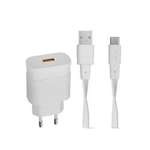 Rivacase Charger Network + USB-C 18W QC 3.0 white