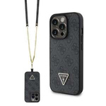 Case Guess GUHCP15XP4TDSCPK iPhone 15 Pro Max 6.7" black/black hardcase Crossbody 4G Metal Logo Case