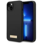 Case GUESS Apple iPhone 14 Plus Silicone Logo Plate MagSafe Black Hardcase