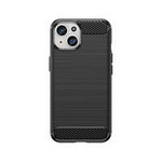 Carbon pattern flexible case for iPhone 15 Carbon Case - black