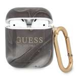 Case GUESS Apple AirPods Marble Collection Black Case