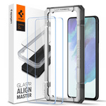 Tempered Glass Spigen Galaxy S21 FE Alm Glas.Tr 2-Pack