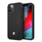 BMW Case Apple iPhone 12 Pro Max Leather Perforate Black Hardcase