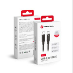 FORCELL cable Type C to Type C QC4.0 5A/20V PD100W E-mark / 4K / Thunderbolt / 20Gbit/s C391 1m 1m black