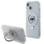 Case Karl Lagerfeld KLHMP15SHMRSCHH iPhone 15 6.1" white/white hardcase Ring Stand Choupette Head MagSafe Case