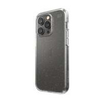 Speck Presidio Perfect-Clear with Glitter - Case iPhone 14 Pro with MICROBAN coating (Clear / Gold Glitter)