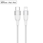 Cable Braided USAMS USB-C Lightning 18W Fast Charging 1.2m White
