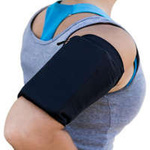Elastic fabric armband armband for running fitness L black