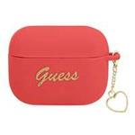 Case GUESS Apple AirPods Pro Silicone Charm Heart Collection Cover Red Case