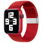 Strap Fabric Watch Band 7/6 / SE / 5/4/3/2 (45mm / 44mm / 42mm) Braided Fabric Strap Watch Bracelet Red