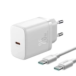 Joyroom JR-TCF11 fast charger with a power of up to 25W + USB-C / USB-C cable 1m - white