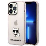 Case KARL LAGERFELD Apple iPhone 14 Pro Max Transparent Choupette Body Pink Hardcase