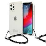 GUESS Case Apple iPhone 12 12 Pro Black Pearl Clear Hardcase