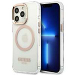 Case GUESS Apple iPhone 13 Pro Max Metal Outline MagSafe Gold Hardcase