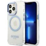 Case GUESS Apple iPhone 13 Pro Max Metal Outline MagSafe Blue Hardcase