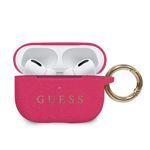 Guess Pro AirPods Case cover fuchsia / fuschia Silicone GUACAPSILGLFU