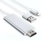 [RETURNED ITEM] Choetech USB Video Cable Lightning to HDMI Adapter for TV Monitor 1.8m White (LH0020)