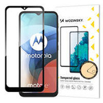 Wozinsky Tempered Glass Full Glue Super Tough Screen Protector Full Coveraged with Frame Case Friendly for Motorola Moto E7 black
