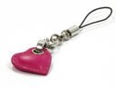 Elegant Beautiful Pink Leatherette Phone Heart Tag by Dyberg-Kern