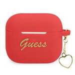 Case GUESS Apple AirPods 3 Cover Silicone Charm Heart Collection Red Case
