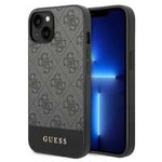 Case Guess iPhone 14 6.1" grey/grey hard case 4G Stripe Collection