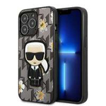 Case KARL LAGERFELD Apple iPhone 13 Pro Max Flower Iconic Karl Grey Case
