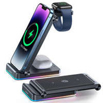 Joyroom 3in1 induction charger for phone, smartwatch, TWS headphones (up to 15W) black stand (JR-WQN01)