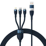 Baseus Flash Series II cable USB Type C / USB Type A - USB Type C / Lightning / micro USB 100 W 1.2 m blue (CASS030103)