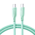 Joyroom Multi-Color Series SA34-CC3 USB-C / USB-C Cable 60W Fast Transfer 1m - Green