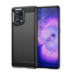 Carbon Case flexible case cover Oppo Find X5 black