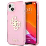 Case GUESS Apple iPhone 13 Mini Glitter 4G Big Logo Pink Hardcase
