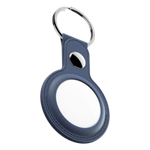 KeyBudz AirTag Keyring - protective leather case for AirTag 2-pack (Cobalt Blue)