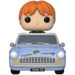 Funko POP! Harry Potter Ron figurine in a car