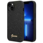 Case Guess iPhone 14 Plus 6.7" black/black hard case Glitter Script