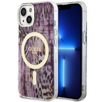 Case Guess GUHMP14SHLEOPWP iPhone 14 6.1" pink/pink hardcase Leopard MagSafe Case