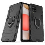 Ring Armor Case Kickstand Tough Rugged Cover for Samsung Galaxy A42 5G black