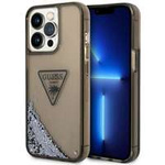 Case Guess GUHCP14XLFCTPK iPhone 14 Pro Max 6.7" black/black hardcase Liquid Glitter Palm Collection