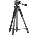 Aluminum photographic tripod with adjustable base - gray